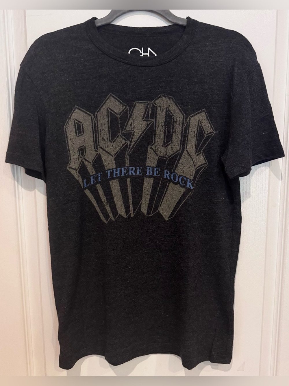 CHASER AC/DC Let There Be Rock Tee Shirt Small Gray